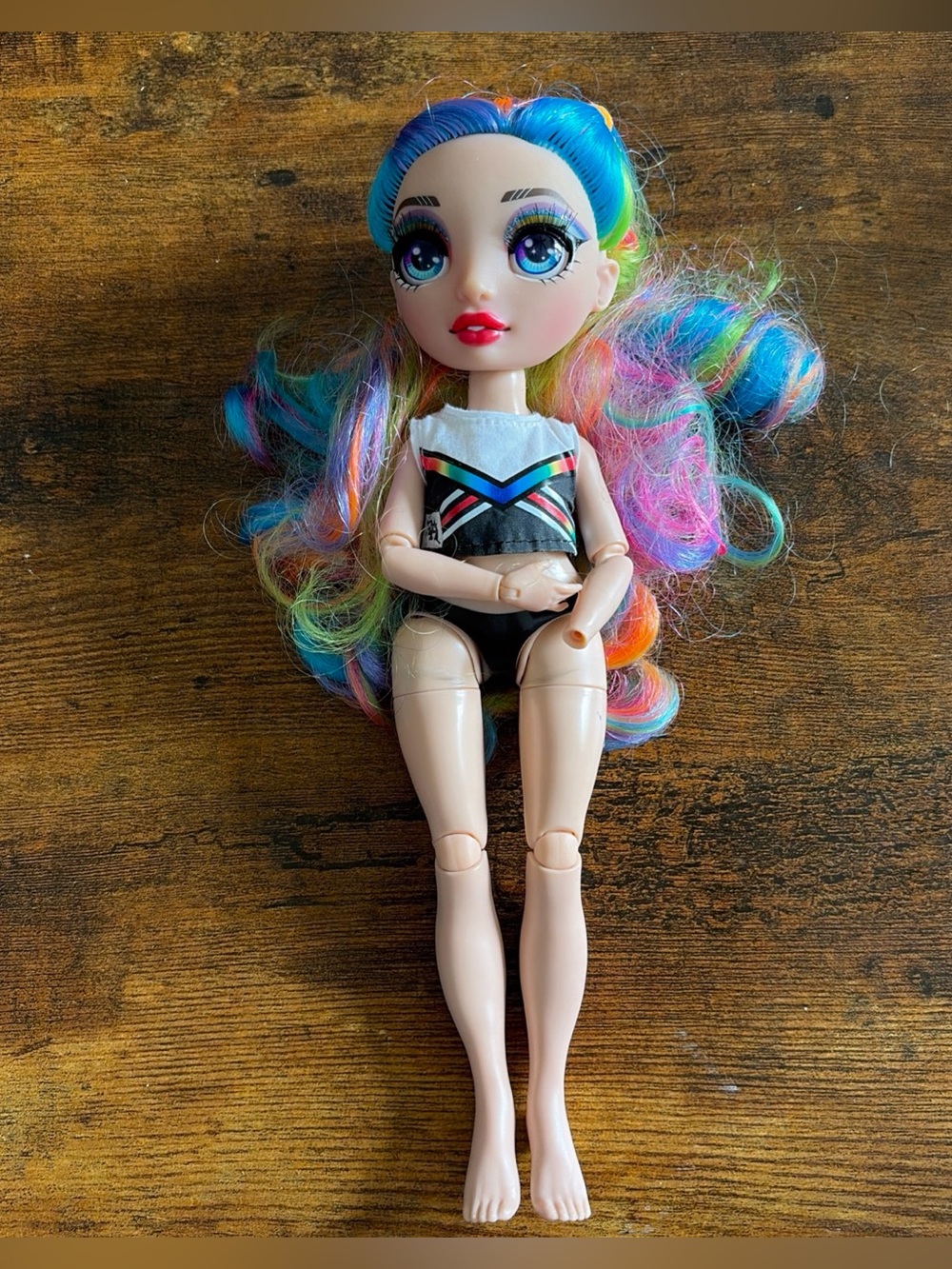 Rainbow High Amaya Raine 11” Doll Articulated Cheerleader Outfit MISSING PIECES